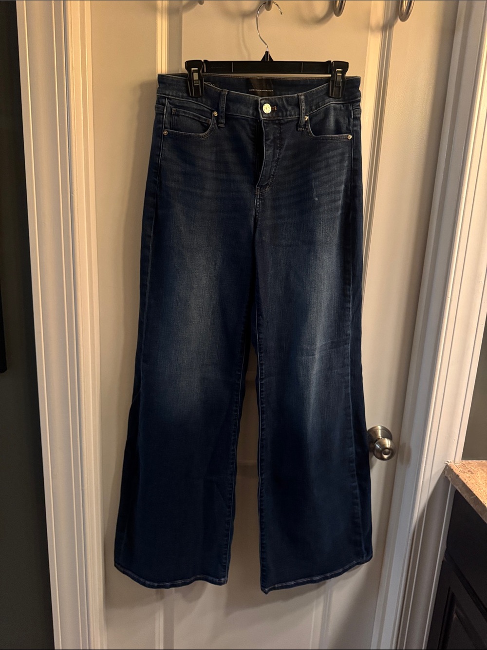 White House Black Market Soft Wide-Leg Dark Indigo Tall Jeans